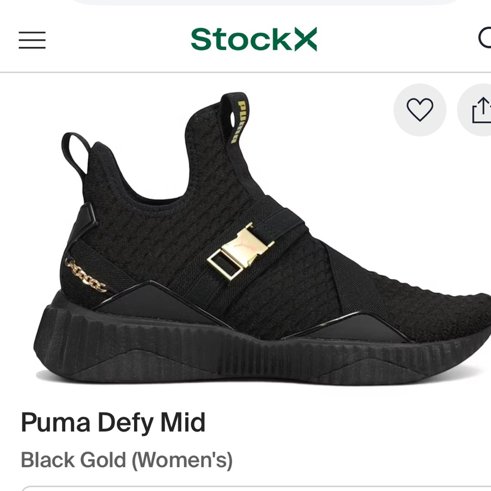 Puma Defy Mid Women's Black Gold Shoes